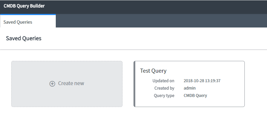 CMDB  query builder